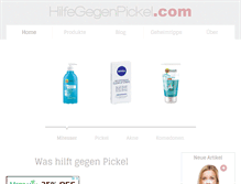 Tablet Screenshot of hilfegegenpickel.com